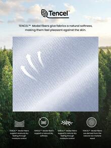 LUVLETTE Soft TENCEL™ Modal Basic Tee & Pants Loungewear Airy Pajama Set Pants With Pockets,Spring And Summer - Blue - View 10