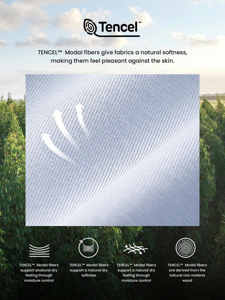 Ensemble de pyjama aérien en TENCEL™ Modal de base, t-shirt et pantalon avec poches. Assortiment pour le printemps et l'été