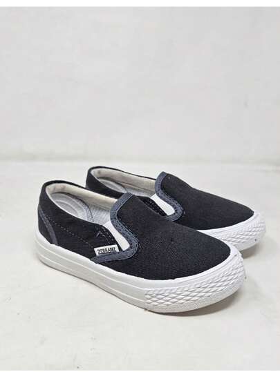 zapatillas de lona para niños y niñas lona negro naranja color básico sin cordones altos confort 100% lona excelente calidad slip on liso 17 al 21 mx