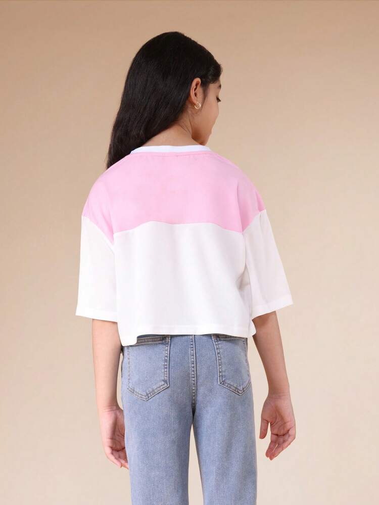 Varsity Crop Tee With Number Print