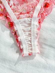 PetitDoll 3件套水果印花可爱荷叶边女童内裤套装 - 彩色 - 查看 5