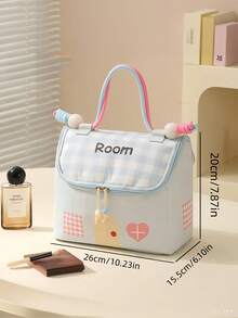 Joivida 1PC Extra Large Cosmetic Bag Portable Toiletry Bag Multi Compartment Cute Cartoon Makeup Organizer Dopamine Color Travel Storage Pouch For Women Gym Holiday Gift Tote Handbag - Multicolor - View 5