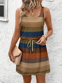 SHEIN LUNE 女士休闲印花短裙，适合春夏穿着 - 彩色 - 查看 6