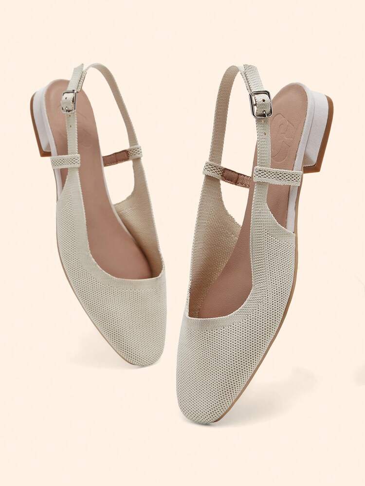 CUCCOO BASICS Women's Buckle Design Casual Versatile Shoes - Beige - View 5