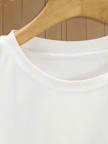 Modelyn Summer Round Neck Printed Fashionable Casual Short Sleeve T-Shirt - Multicolor - View 5