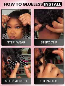 Invisi Draw-Strings Water Wave 360 Lace Frontal Glueless Wig With Bleached Knots Wear And Go Glueless Human Hair Wig Pre-Plucked Hairline 180% Density 14-26 Inch Unprocessed Virgin Hair Vacay Vibes Active Energy Travel Essential Holiday - SNatural - View 13