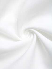 Qadelle Blusa elegante para o dia a dia com gola e punhos contrastantes e mangas bufantes. - Branco - Ver 7