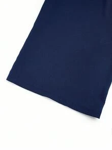 Sweetra 大码女式二合一金属扣装饰西装裤，修身显瘦，优雅百搭，适合工作和休闲场合，直筒裤型，秋冬款 - 寶藍色 - 查看 5