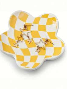 Joivida 1 Stück, elegantes Blumenmuster Schmuckschale - Rosa Grün, Gelb, Rosa, Blau oder Schachbrettmuster - Ohrring, Ring, Halskette Aufbewahrungsschale - Schminktisch, Schreibtisch Dekoration - Geschenk zum Geburtstag/Valentinstag für Frauen - langanhaltend Keramik Dekorationen, Schmuckausstellungsregale, Schlüsselanhänger, handgemalter Schmuck, Halsketten Regale, Mode Displays, Ring Schalen, Schmuckausstellungsschalen - Verschiedenfarbig - Übersicht 15