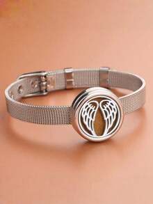 Wholesale Stainless Steel Aroma Diffuser Bracelet, Adjustable Essential Oil Diffuser, Perfume Bracelet. - Royal Blue - View 9