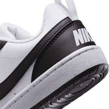 Nike Court Borough Teen Sneakers Modern Anti-Slip Lace-Up Commuting Gym Travel Black DV5456-131 - White/Black - View 9