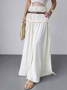 Firerie Women's Elegant Delicate Romantic Valentine's Day White Ruffled Skirt - White - View 4