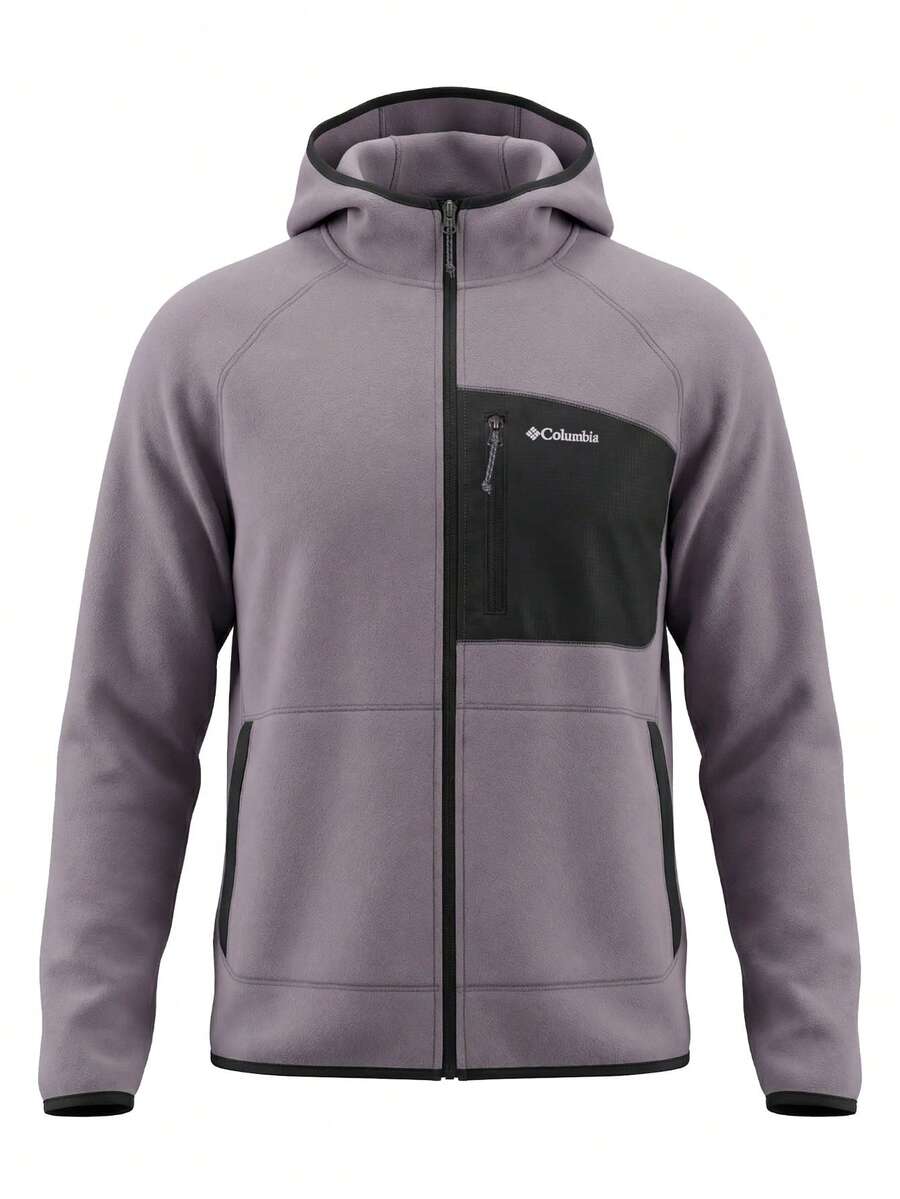Columbia Men's Full Zip Fleece Hoodie Jacket Grey - 灰色 - 查看 1