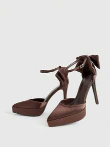 CUCCOO LuxiPop حذاء كعب نسائية - قهوة بني - مشاهدة 10