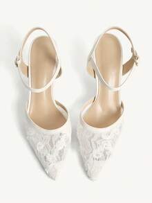 CUCCOO CHICEST Women's Pointed Toe Buckle Design Fashionable Elegant High Heels - Beige - View 2