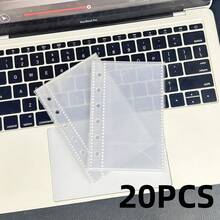 Joivida 10/20 Pieces Per Pack A6/A7/M5/A8 Transparent Leaf File, Double-Sided Photo Album Leaf File Page, Leaf In Sleeve, Sticker Book Leaf File, Leaf In Pocket, Excellent PP Material, Idol Photo Card, Postcard, Trading Card, Photo, Student ID, ID Card Storage, Office Stationery, Planner Suitable - Multicolor - View 13