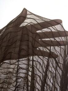 Swim Oasis Women's Elegant One-Piece Swimsuit With Metal Buckle, Brown Textured Fabric, Green Buttons, Suitable For Beach, Resort, Party - Brown - View 15