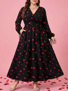 SHEIN Clasi 适合丰满身材的女士浪漫优雅长袖泡泡袖修身连衣裙，适合通勤、日常穿着、派对和聚会，是夏季长裙、夏季连衣裙、女士夏季连衣裙、春季女装、春季、春假服装、长袍、情人节、女士情人节服装、情人节连衣裙、女士婚礼宾客连衣裙、婚礼派对连衣裙、生日连衣裙、女士生日连衣裙、女士生日服装、外出、女士休闲连衣裙、女士度假服装、夏季假日服装、闪亮连衣裙、亮片连衣裙、新娘母亲婚礼礼服、优雅婚礼宾客连衣裙、2026新款、心形连衣裙、大码冬季连衣裙、樱桃连衣裙、大码草莓连衣裙、女士法式连衣裙、女士心形连衣裙、女士大码心形连衣裙、女士圣诞连衣裙 - 黑色 - 查看 2