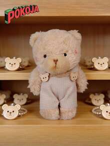 4.7英寸可爱腮红吊带裤小熊毛绒钥匙扣挂件，带可爱腮红的吊带熊玩具，情人节、毕业礼物、派对小礼物、DIY手工、圣诞礼物、可爱装饰、圣诞装饰品 - 彩色 - 查看 16