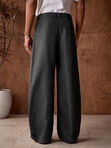 AKNOTIC Business Casual 男士休闲宽松弹力腰直筒卡其裤，适合夏季、度假、日常穿着、派对、情侣装，男士礼物 - 淺灰色 - 查看 4