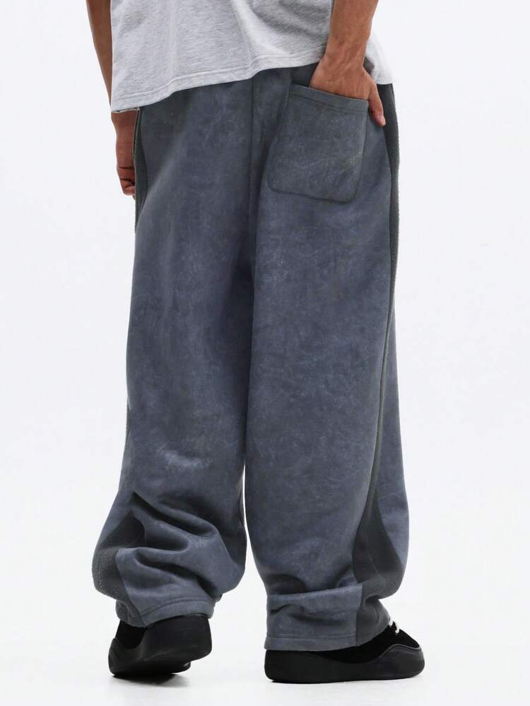 워싱 처리된 트레이닝 팬츠, 밑단은 고무줄로 마감