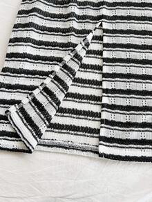 Soleia Women's Striped Twist Knot Design Thick Strap Mid-Length Dress, Vacation - Multicolor - View 4