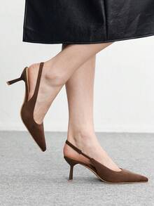 CUCCOO BIZCHIC Bombas de punta fina minimalistas y casuales para el transporte de mujeres - Marrón - Ver 5