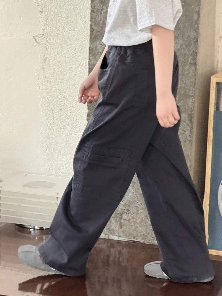 Tween Boy Casual Pocketed Versatile Everyday Wear & Back To School Wide Leg Jeans Spring