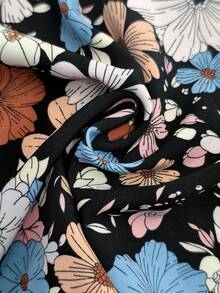 Linhara 大码碎花休闲度假衬衫短袖夏季上衣碎花女式衬衫夏季上衣女士夏季衬衫夏季休闲上衣夏季休闲上衣女士夏季衬衫 - 彩色 - 查看 4