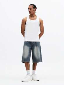 SUMWON 经典必备单品 无袖圆领纯棉背心，版型合身，夏季休闲必备单品 - 白色 - 查看 3