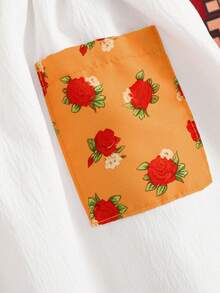 Sparklyn Áo sơ mi thêu kiểu Pháp cổ điển truyền thống Trung Đông cho bé gái, thiết kế mới, váy tay lửng - trắng - Xem 8