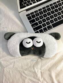 Joivida 1个可爱卡通绵羊眼罩，睡眠时可用，夏季冰敷，适合女孩睡眠时保护眼睛，趣味眼罩，遮光。 - 黑與白 - 查看 8