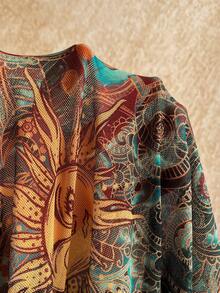 Soleia 女士时尚度假风印花露背迷你连衣裙 - 彩色 - 查看 6