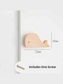 1pc Solid Wood Animal Drawer Pulls, Modern Woodland Animal Wooden Cabinet Knobs,Furniture, Dresser, Wardrobe – Natural Beech Finish - Multicolor - View 14