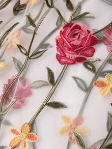 Ellevyn 1件装女士黑色针织网眼拼接无袖紧身连衣裙，适合生日、夏季、毕业等场合，也可作为度假服装或黑色正式连衣裙穿着。 - 黑色 - 查看 12