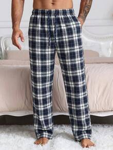 DAZY 春季格子松紧腰男士休闲裤