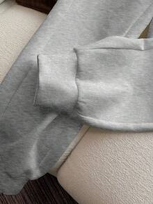 GlowEve CURVE 2pcs Plus Size Women Fashion Colorful Knight Embroidered Sweatshirt And Pants Set, Thermal Lined Casual Outfit