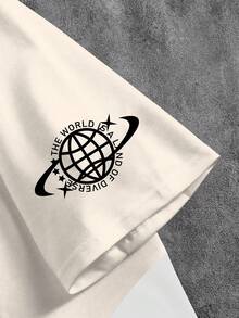 PAVTROS Men's Letter Print Short Sleeve Casual Commuter Polo Shirt - Multicolor - View 4