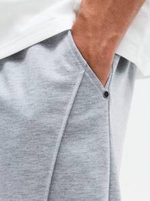 SUMWON Comfortable Relaxed Fit Drawstring Sweatpants With Side Pockets For Casual Loungewear And Weekend Wear Plain - Light Grey - View 2