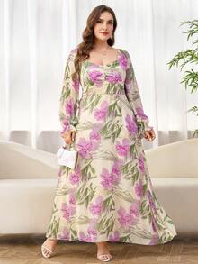 Reflora Elegant Beige Wedding Guest Party Dress For Women,Autumn Holiday Long Evening Dresses,Luxury Formal Graduation Ceremony Outfits,Spring Casual Wear - Purple - View 8