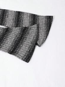 3pcs/Set Teenage Girls Ombre Striped Flare Sleeve Cover Up, Solid Color Camisole, And Distressed Star Print Wide Leg Jeans Pants, Retro Chic Street Style - Blue - View 5