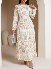 Veilorie 女士保守休闲度假阿拉伯风格连衣裙 - 彩色 - 查看 4