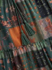 ROMWE PUNK 大码碎花休闲半身裙 - 彩色 - 查看 4