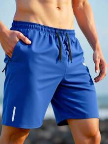 Manfinity Homme Men's Summer Casual Bird Print Drawstring Waist Shorts