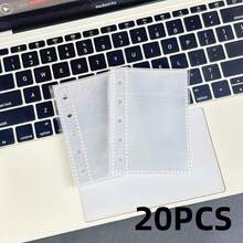 Joivida 10/20 Pieces Per Pack A6/A7/M5/A8 Transparent Leaf File, Double-Sided Photo Album Leaf File Page, Leaf In Sleeve, Sticker Book Leaf File, Leaf In Pocket, Excellent PP Material, Idol Photo Card, Postcard, Trading Card, Photo, Student ID, ID Card Storage, Office Stationery, Planner Suitable - Multicolor - View 14