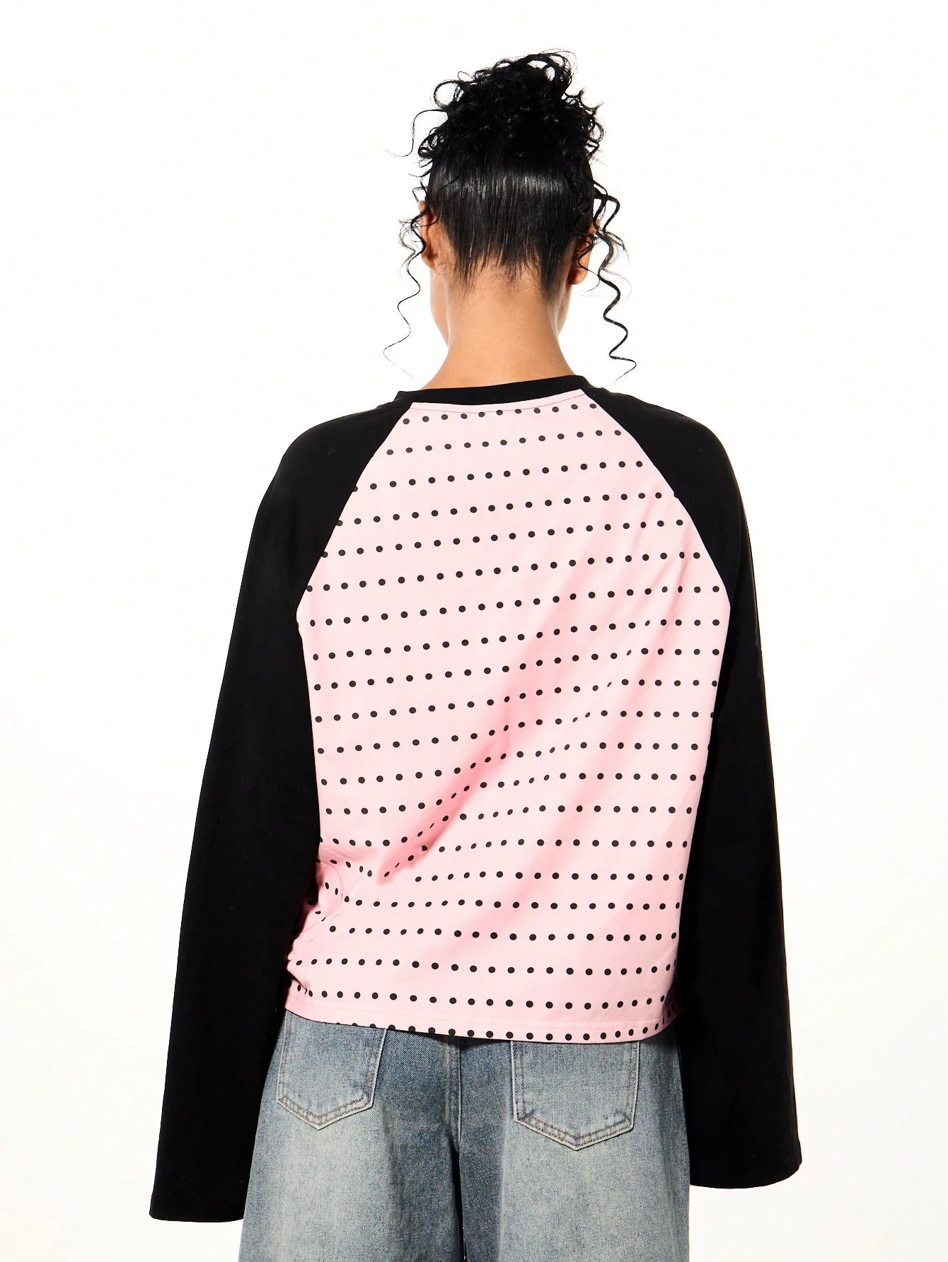 SUMWON WOMEN Camiseta gráfica de manga raglán cuadrada extragrande con estampado de corazones para San Valentín