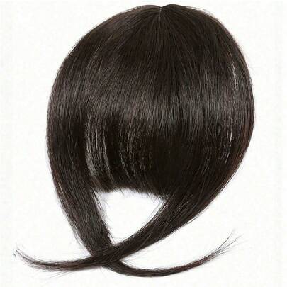 French Bangs Human Hair Air Bangs With Sideburns Natural Color Bangs Clip In Hair Extensions Beginner Friendly
