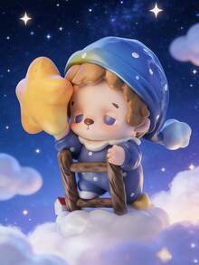 POKOJA LAND Blind Box Collectible Figurine Gift, Cute Decor,Vintage Lifestyle Themed Character Blind Box, ABS Collectible Figurine Set (9 Regular + 1 Hidden Style), Cute Desktop Decor Figurine, Perfect Birthday Christmas Gift For Friends Family Anime Figure Enthusiasts - Tide play blind box - View 4