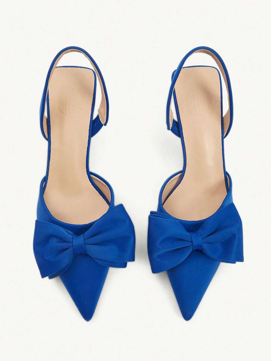 CUCCOO CHICEST Giày cao gót mũi nhọn màu đen thanh lịch, tối giản, phù hợp cho công sở, hẹn hò và các dịp trang trọng. - Màu xanh lam - Xem 1