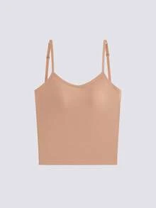 Loungeista Set de 3 tops deportivos de mujer con relleno, de unicolor acanalado, de estilo casual y sexy - Multicolor - Ver 7
